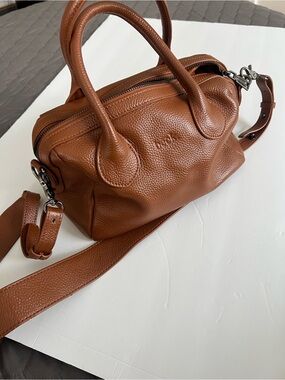 Beck Bags  pebbled leather crossbody satchel